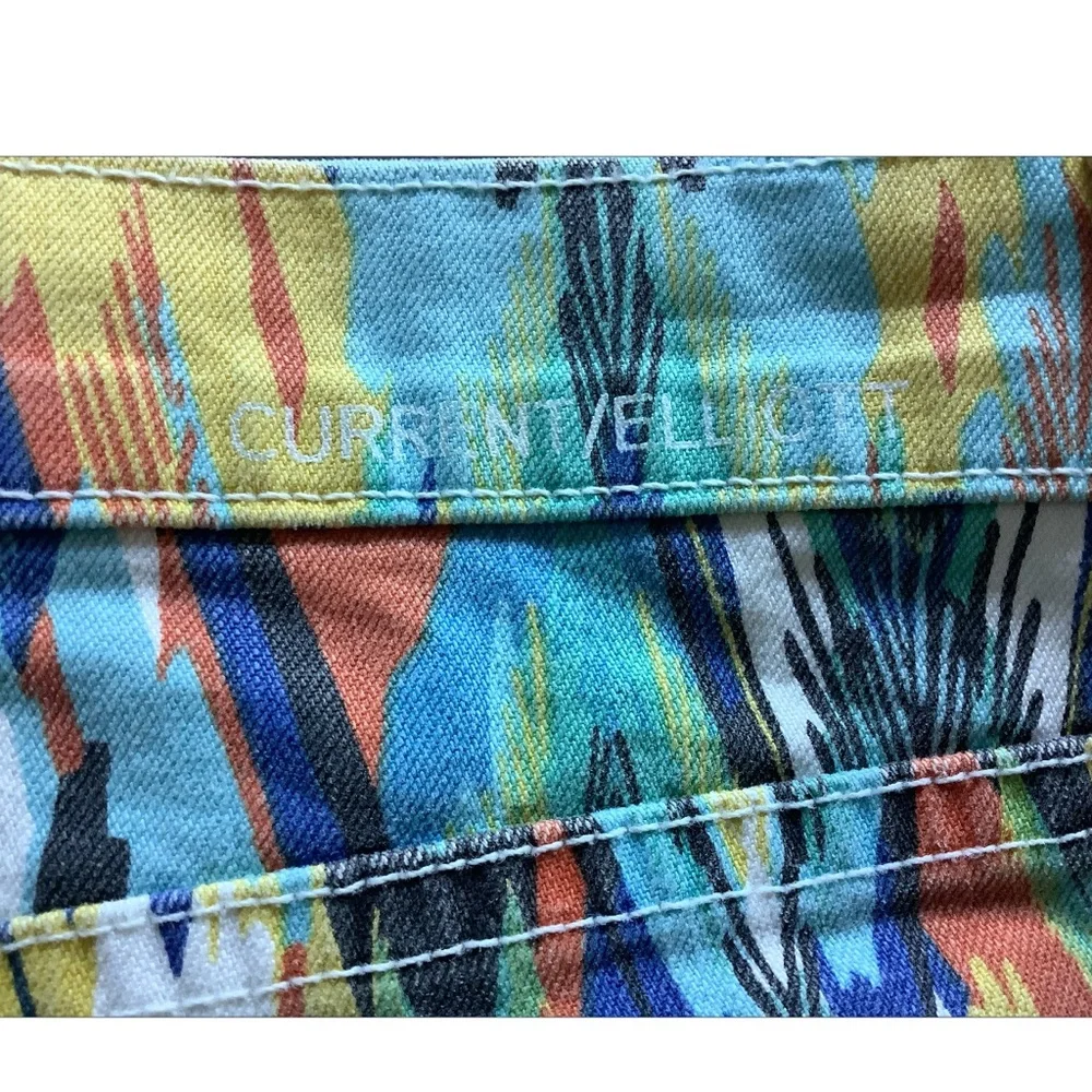 Anthropologie x Current Elliott Multicolor Stiletto Pencil Skirt Size 27 NWT